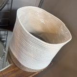 Woven Cotton Rope Lined Basket