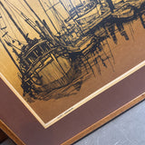 Roger Berghoff Serigraph Print signed - "Quiet Harbor"