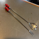 Art Deco Barware Spoon & Fork Set