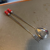 Art Deco Barware Spoon & Fork Set