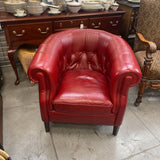 Tufted Leather Chair by Natuzzi Editions