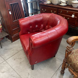 Tufted Leather Chair by Natuzzi Editions