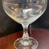 Westwind Etched Bird Coupe Glass