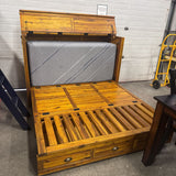 Rustic Pine Queen Murphy Bed
