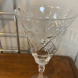 Etched & Cut Glass Wine Glass