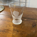 Frosted Floral Cordial Glass