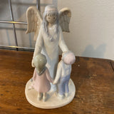 Porcelain Angel w/ 2 Children by Flavia