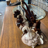 Pair of Ceramic mcm Design Rooster & Hen