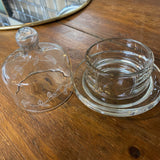 Glass Butter Dish w/Lid