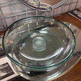Green Glass Serving Bowl