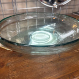 Green Glass Serving Bowl