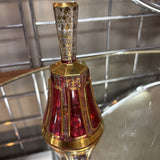 Vintage Bohemian Red Glass Bell