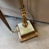 Vintage Brass Floor Lamp w/Marble Base