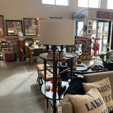 Vintage Brass Floor Lamp w/Marble Base