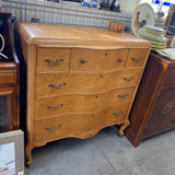 Birdseye Maple 6 Curved Drawers Dresser