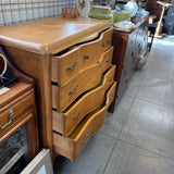 Birdseye Maple 6 Curved Drawers Dresser