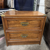 2 Drawer Wood Nightstand
