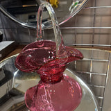 Pink Glass Basket