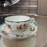 Green Lined Teacup/Saucer