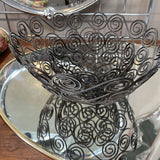 Set of 2 Metal Scroll Nesting Baskets