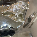 Silver Tone Bird Decor