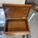 Wood Box w/Hinged Lid