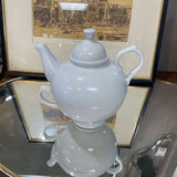 White Ceramic Tea Pot/Cup Set
