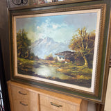 Alpine Landscape Oil Painting - Austria 1969