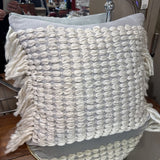 Down Filled Pillow w Textured Loop Design