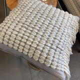Down Filled Pillow w Textured Loop Design