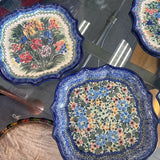 Polish Pottery Unikat Square Plate