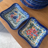 Polish Pottery Unikat Sm Square Plates