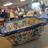 Polish Pottery Unikat Square Bowl
