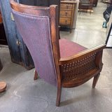 Tufted MCM Armchair w Caning