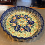 Polish Pottery Unikat Quiche Dish
