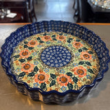 Polish Pottery Unikat Quiche Dish