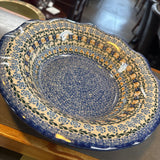 Polish Pottery Unikat Scalloped Bowl