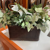 Planter Box w/Faux Plant