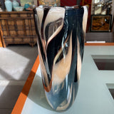Tall Swirl Design Glass Vase