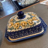 Polish Pottery Unikat Butter Dish