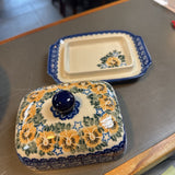 Polish Pottery Unikat Butter Dish