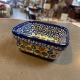 Polish Pottery Unikat Sm Square Bowl