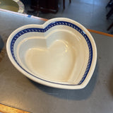 Polish Pottery Unikat Heart Shaped Bowl