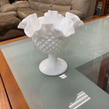 Milk Glass Pedestal Dish