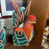 Folk Art Hand Carved & Painted Rooster