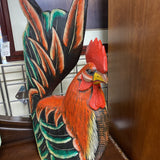 Folk Art Hand Carved & Painted Rooster