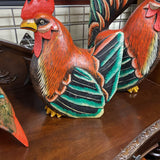 Folk Art Hand Carved & Painted Chicken