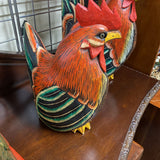 Folk Art Hand Carved & Painted Chicken