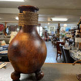 Ceramic Stein/Vase w/Ball Feet and Rope Detail
