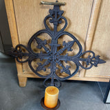 Cast Iron Fleur-De-Lis Candle Sconce